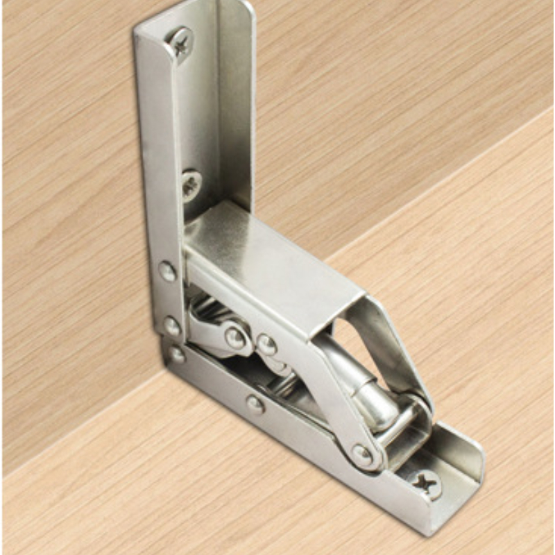 Bản Lề Tủ Bếp, Bản Lề Bật Thẳng 90 Độ Sang 180 Độ Cao Cấp Kèm Vít - Phụ Kiện Cho Bàn Gập, Kệ Gấp Gọn