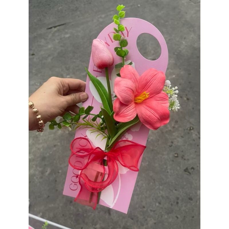 THIỆP CÀI HOA TULIP QUÀ TẶNG (CÓ TÚI)