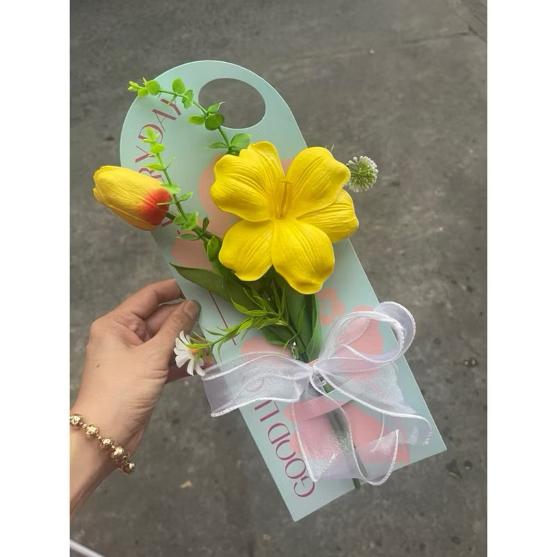 THIỆP CÀI HOA TULIP QUÀ TẶNG (CÓ TÚI)