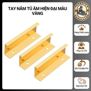TAY NẮM TỦ ÂM HIỆN ĐẠI MÀU VÀNG - TN6604 [Thomoc5.0]