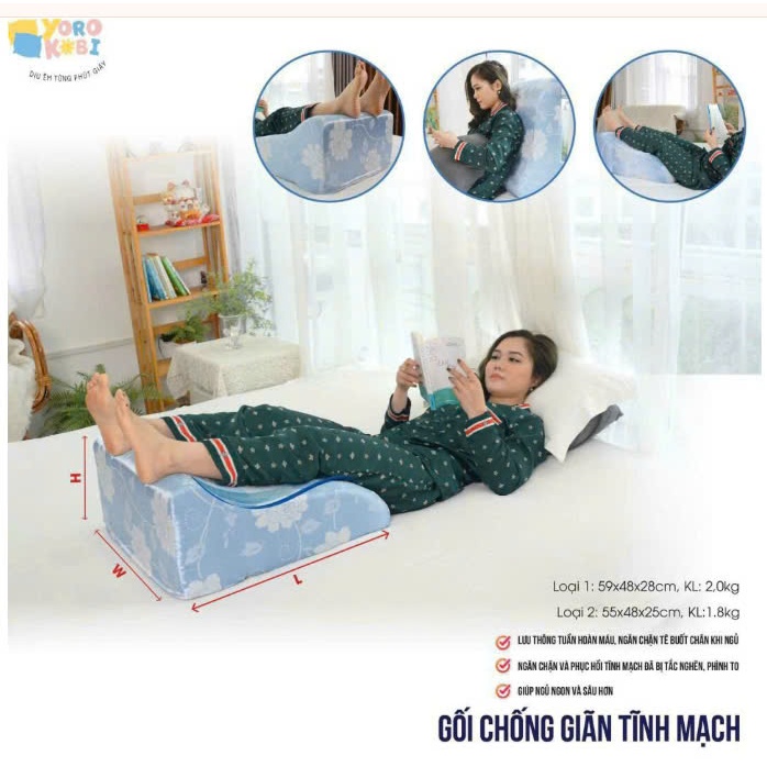 Gối kê chân chống giãn tĩnh mạch Yorokobi, Gối chống giãn tĩnh mạch,(màu sắc ngẫu nhiên)