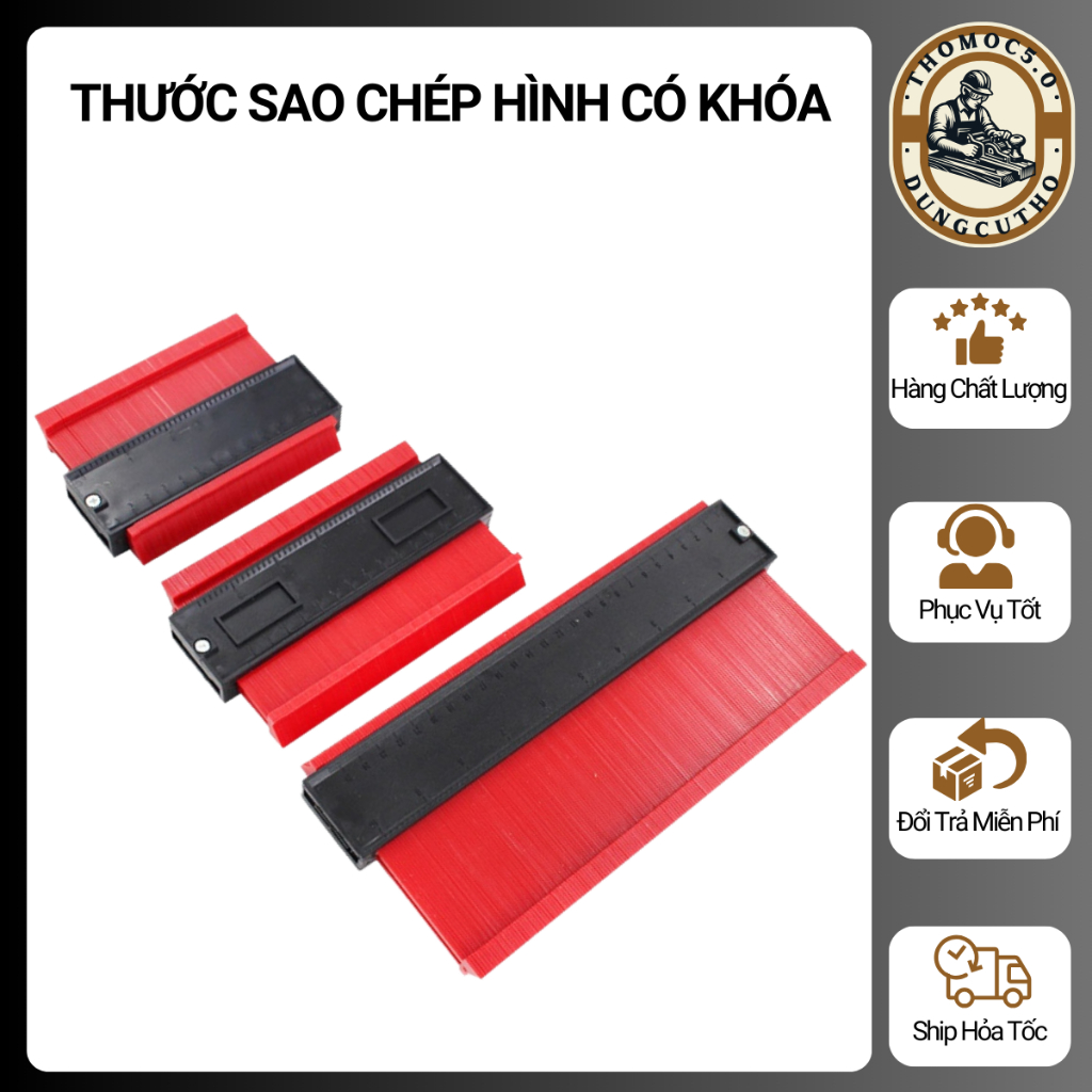 Thước Sao Chép Hình Dạng, Thước Chép Hình Đa Năng - Công Cụ Tiện Lợi Cho Nghề Thủ Công và DIY
