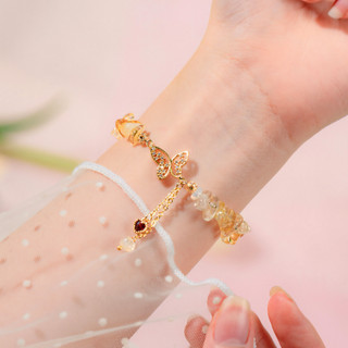 Mia - Vòng Tay Hồ Điệp - Thạch Anh Vàng - Quà Tặng Ý Nghĩa Mang Lại Hạnh Phúc, Bình An Và May Mắn