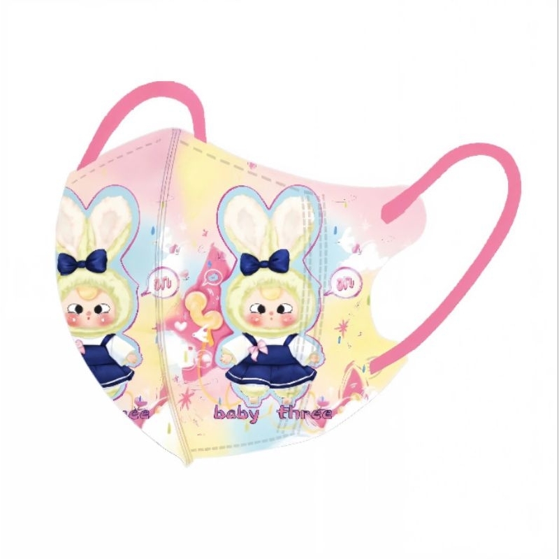 (Set 10C/50C) Khẩu Trang Hoạt Hình Baby Three Cho Bé 6-12T