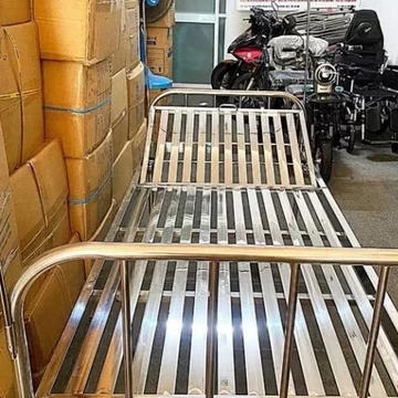 GIƯỜNG Y TẾ NÂNG ĐẦU - GIƯỜNG BỆNH NHÂN INOX (kèm nệm+cọc màn)