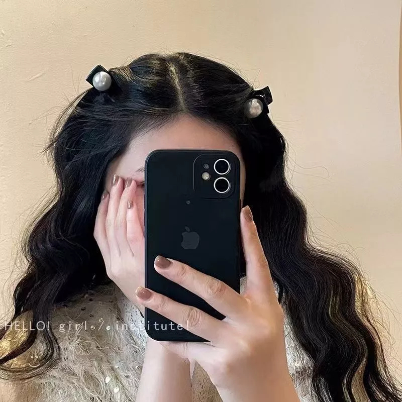 Set 2 Kẹp Tóc Càng Cua Mini Đính Hạt Ngọc/ Đính Nơ Sang Trọng Dễ Thương Retro Pháp Phụ Kiện Tóc Empoli