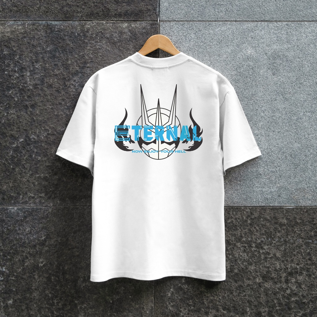 Áo Thun Rider Eternal Skull Thêu Nam Nữ Unisex Form Rộng Oversized