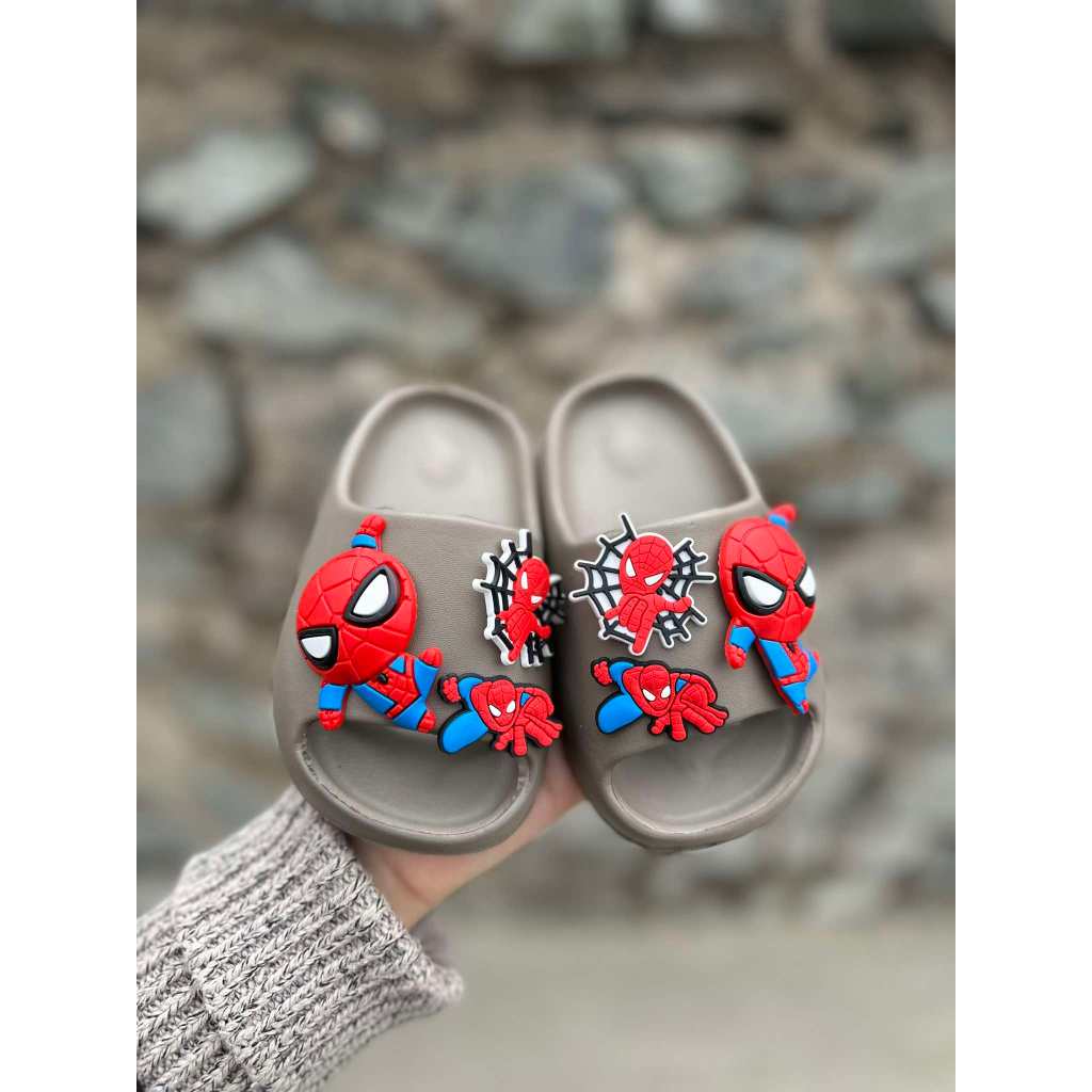 Dép Lê Trẻ Em Sticker Batman - Spiderman Dễ Thương Chất Liệu EVA Chống Trơn Trượt Siêu Nhẹ, Siêu Mềm Cho Bé Trai Bé Gái.