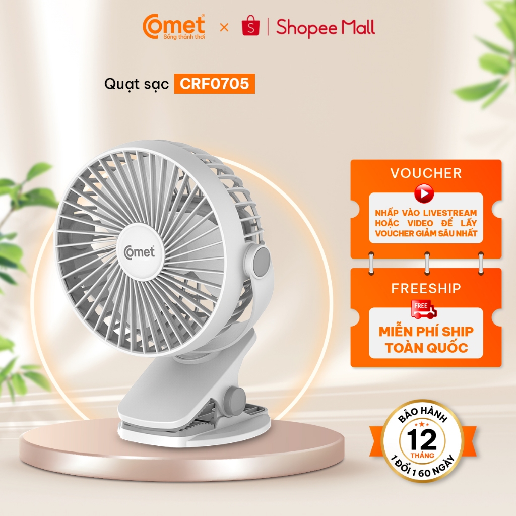 Ảnh Quạt Sạc Để Bàn, Cầm tay Comet Nhiều Chức Năng Bảo Hành 12 Tháng, Lỗi 1 Đổi 1 Trong 6 Tháng 2