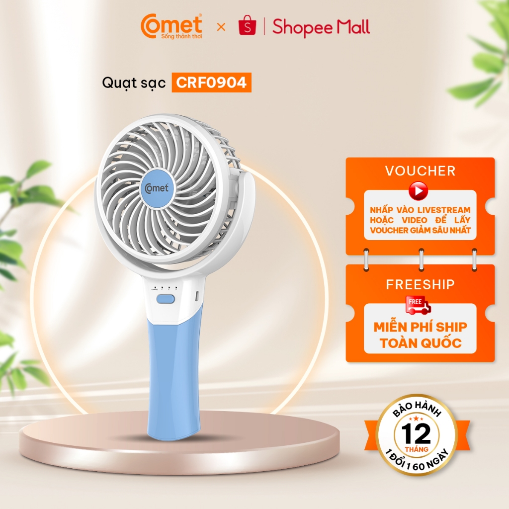 Ảnh Quạt Sạc Để Bàn, Cầm tay Comet Nhiều Chức Năng Bảo Hành 12 Tháng, Lỗi 1 Đổi 1 Trong 6 Tháng 3