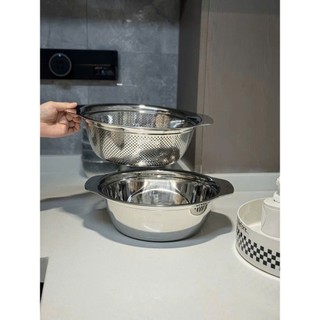 Bộ Thau Rổ Chockmen Inox 304 Set Rổ Chậu Chockmen