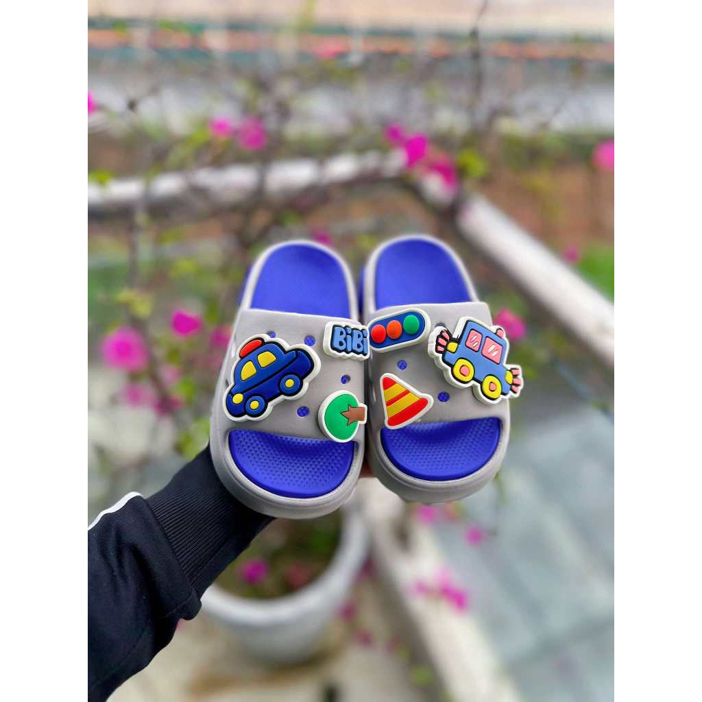 Dép Trẻ Em Sticker OTO Dễ Thương, Nhựa EVA Siêu Nhẹ, Siêu Mềm Cho Bé Trai 2 - 10 Tuổi.
