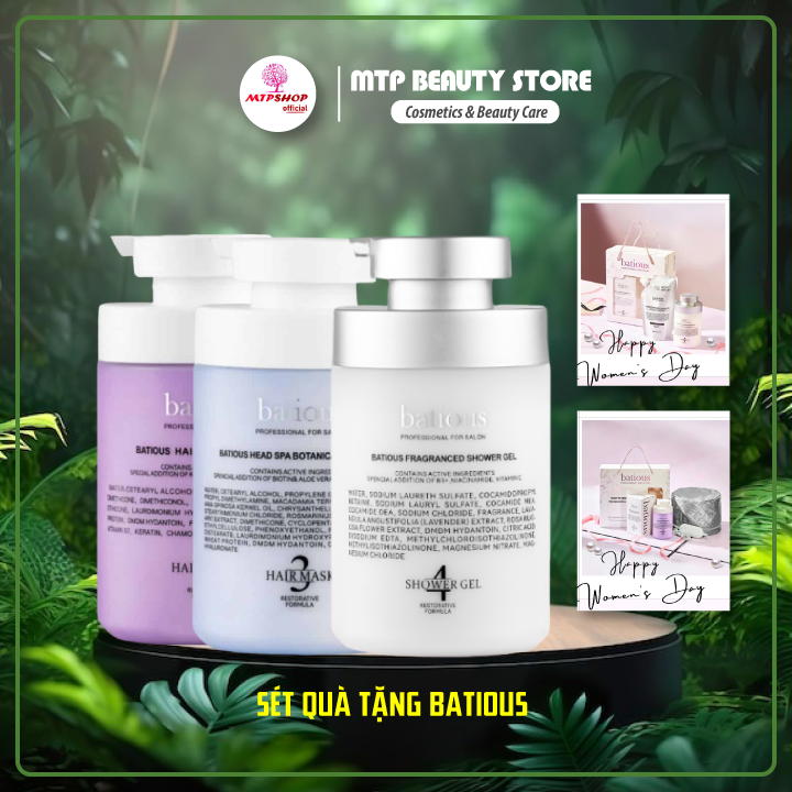 [Set Batious] Dầu Gội,Sữa Tắm Batious 500ml Kèm Quà Tặng | Shopee Việt Nam