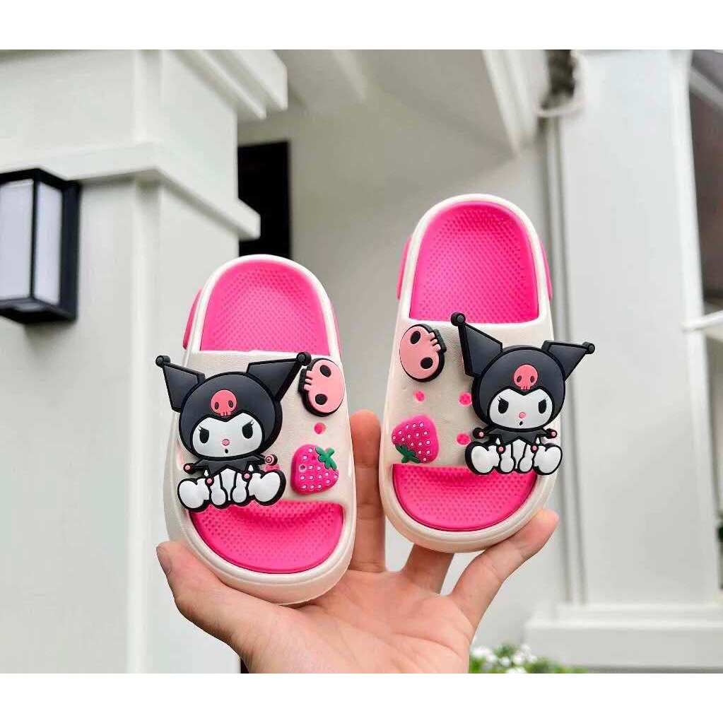 Dép- Sục kuromi Hồng cho bé gái có họa tiết dễ thương chất liệu EVA cao cấp đi êm nhẹ mềm mẫu mới 2025