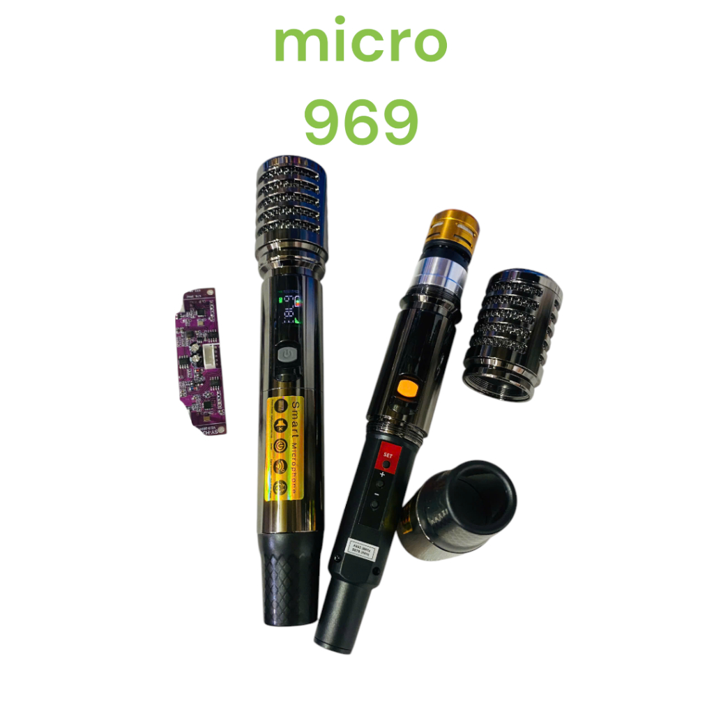 micro kim loại không dây cực hay, mic T969 tiếng cực chắc, bắt tiếng ...