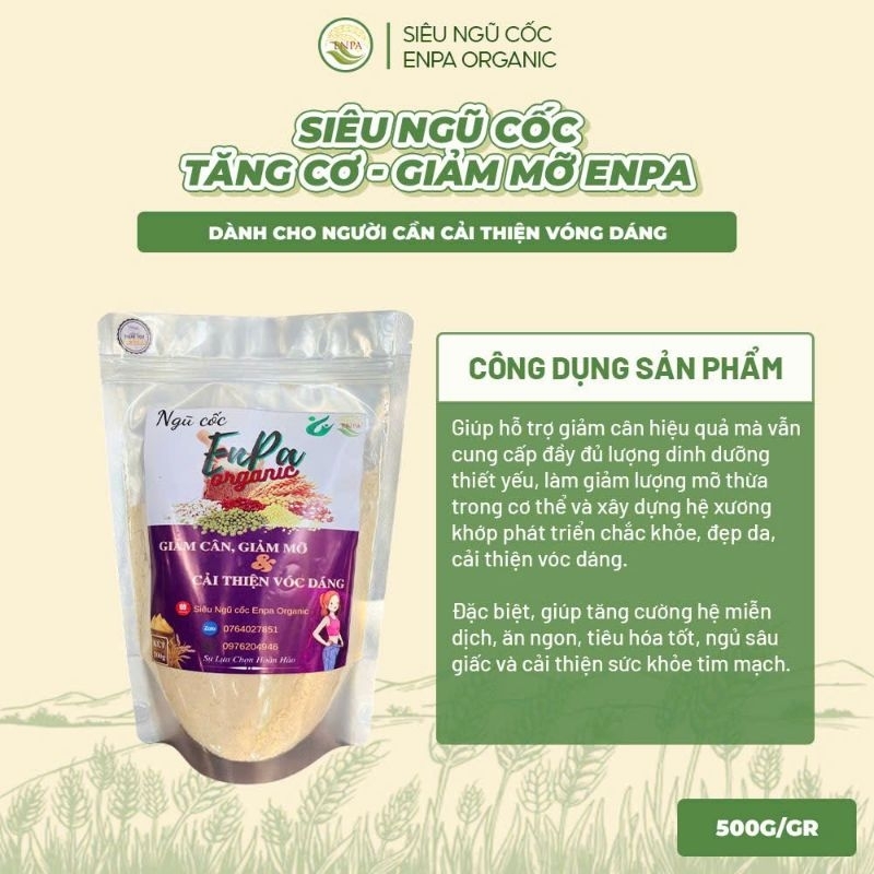 Siêu Ngũ cốc Giảm cân & Giảm mỡ EnPa ( Cải thiện vóc dáng thon gọn, đẹp da )