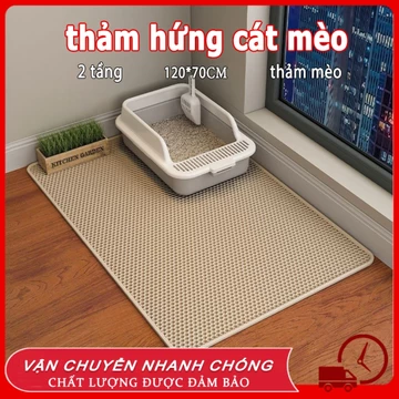 🔥🔥【120*70cm】 cát vệ sinh cho mèo Vật liệu chất lượng cao chống trượt chống văng cát mèo thảm hứng cát mèo