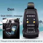 Đệm điều hòa ô tô, nệm thông gió làm mát, áo quạt ghế ô tô 24 quạt, 2 điểm masage Lưng 12/24V dùng cho Mọi Xe - Autox — ảnh 6
