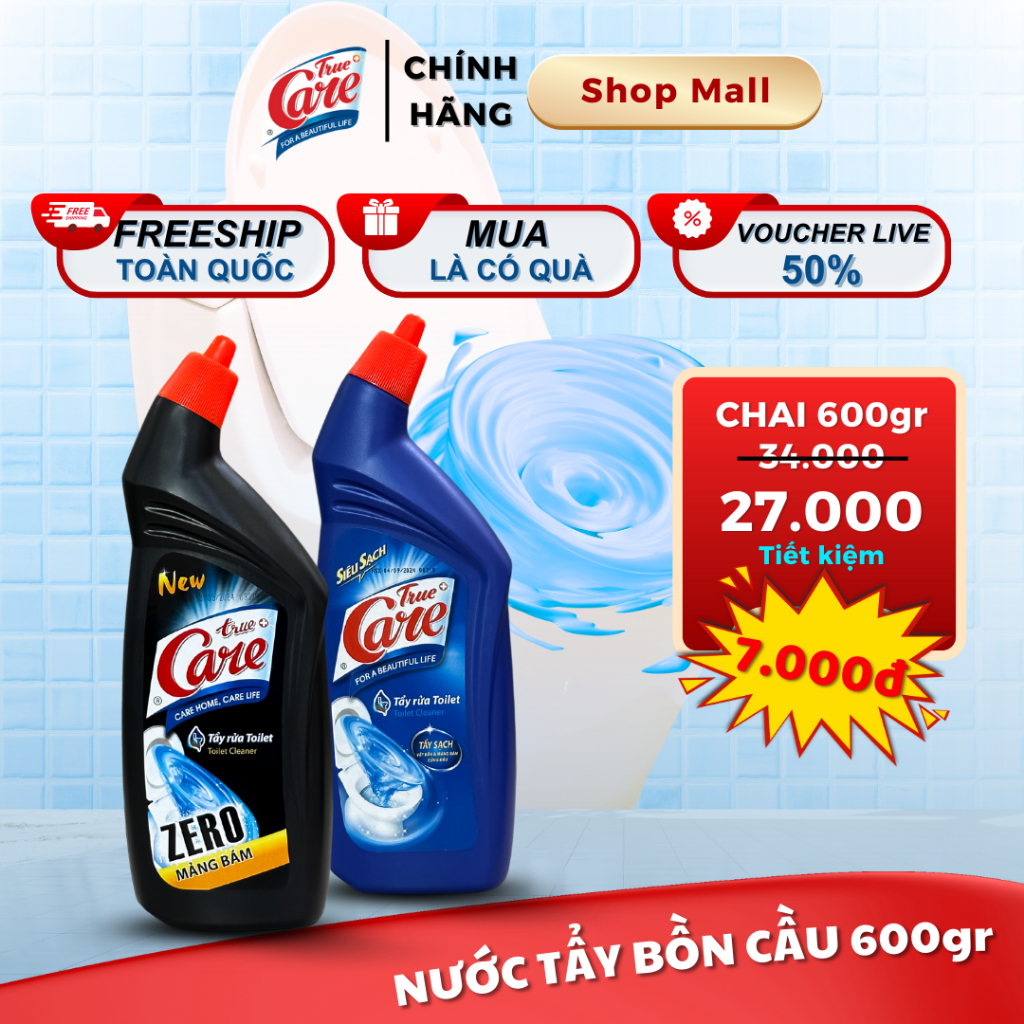 Nước Tẩy Rửa Bồn Cầu True Care 600gr