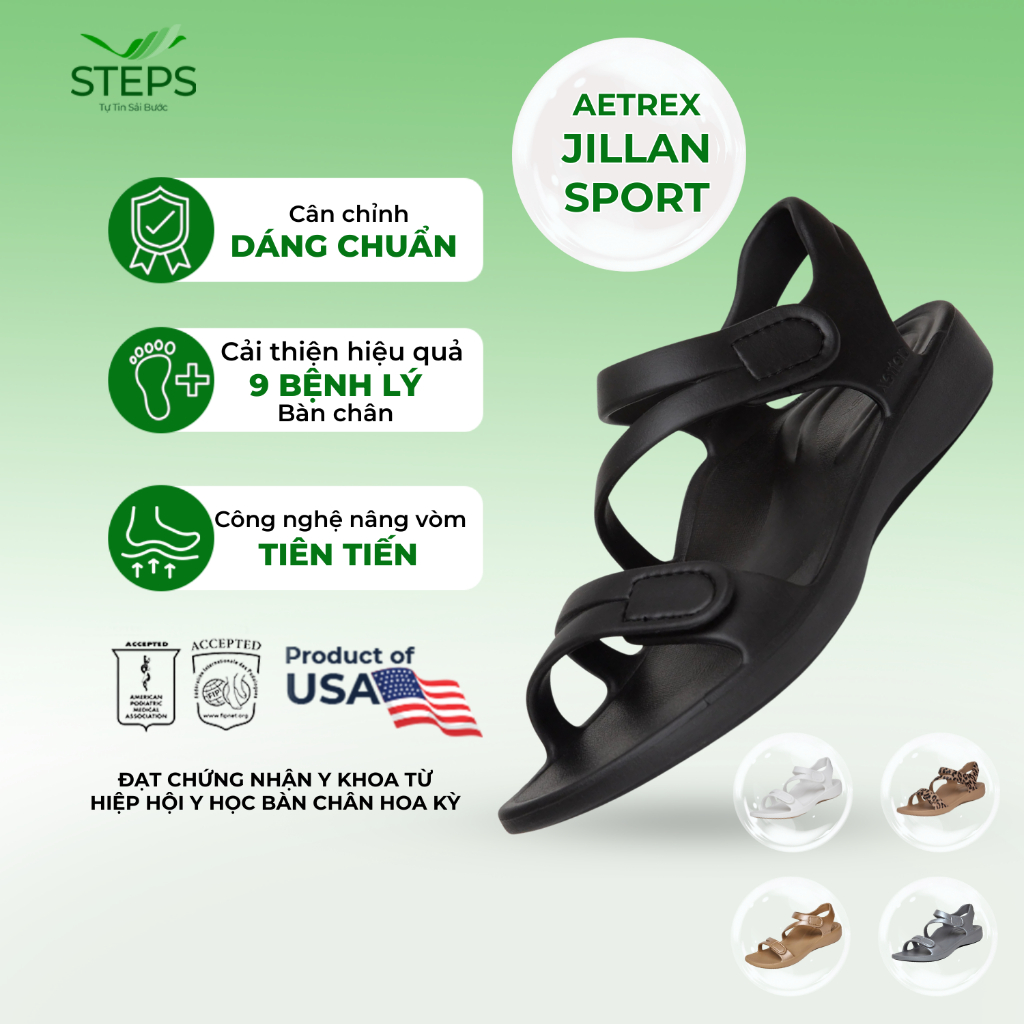 Aetrex Jillian Sport waterdichte sandalen