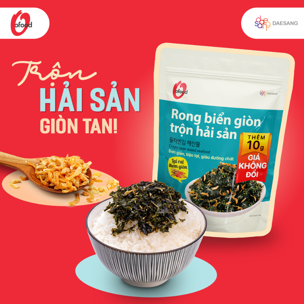 Ảnh COMBO 3 Rong biển giòn trộn 3 vị O'food 40g 1