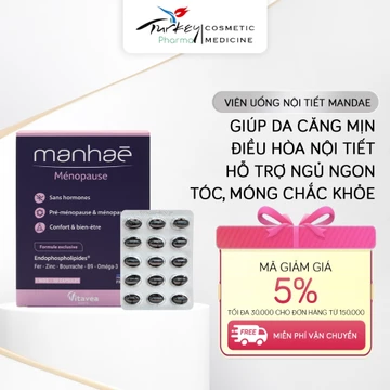 [CHÍNH HÃNG tem phụ] Viên uống nội tiết MANHAE giúp da căng mịn, Điều hòa nội tiết, Hỗ trợ ngủ ngon, Tóc, Móng chắc khỏe