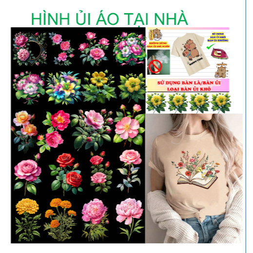 [Hình ủi ép nhiệt] Miếng dán ủi nhiệt kiểu DIY-sticker ủi áo tại nhà bằng bàn là bàn ủi-có thẻ giặt nước được