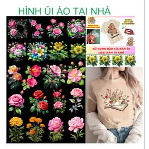 Miếng dán ủi nhiệt kiểu DIY-sticker ủi áo tại nhà bằng bàn là bàn ủi-có thẻ giặt nước được