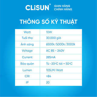 Đèn Downlight Âm Trần CLISUN | Đèn LED DD6 3 Chế Độ Màu Tiết Kiệm Điện Tuổi Thọ Cao 30000H 7W 10W