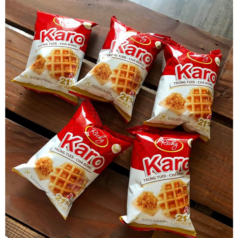 Combo 4 Bánh Mix Vị, 2 Bánh Karo - Chà Bông, Hoàng Kim, Yến Mạch Sữa 250g, Kenju kem dẻo túi 186g