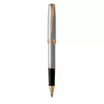 Bút lông bi, bút ký cao cấp mạ vàng & chrome Parker Sonnet, thân kim loại màu bạc, có túi giấy — ảnh 2