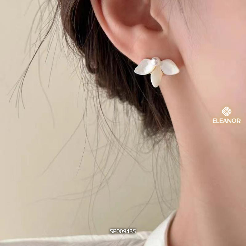 Bông tai nữ Eleanor Accessories ngọc trai nhân tạo phụ kiện trang sức khuyên tai 9435