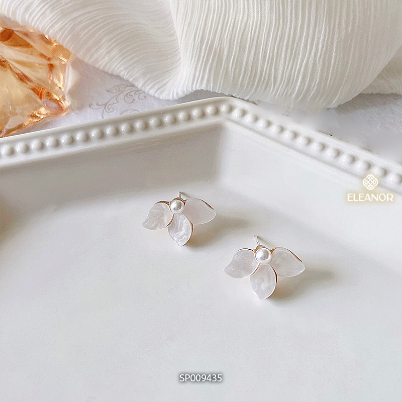 Bông tai nữ Eleanor Accessories ngọc trai nhân tạo phụ kiện trang sức khuyên tai 9435