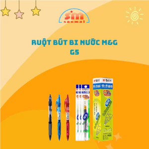 Ruột Bút Bi Nước k35 Màu Xanh/ Đỏ/ Đen M&G G5, Combo 5/10/20 - Văn Phòng Phẩm Sao Mai