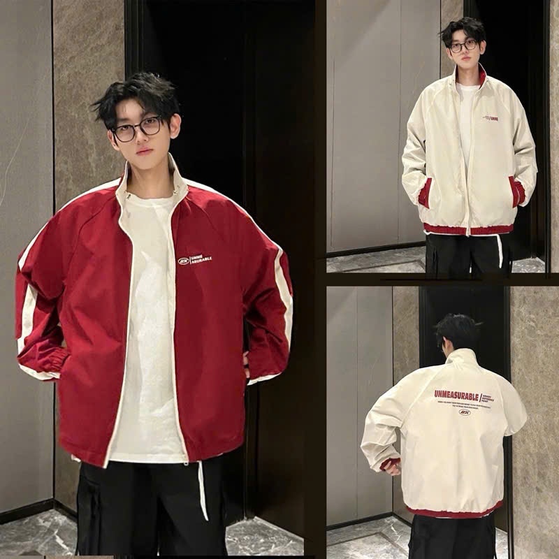 Áo Khoác DÙ CỔ CAO 2 MẶT UNISEX Cực Đẹp BASIC Phong Cách