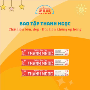 Cuộn Bao Tập Thanh Ngọc Đúc Liền Không Ép Hông Dẻo Bền Đẹp 10 Cái - Văn Phòng Phẩm Sao Mai V8080075