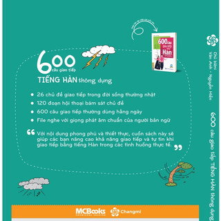 Sách - 600 câu giao tiếp tiếng hàn thông dụng - Tự tin giao tiếp với người bản ngữ Mcbooks