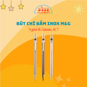 Bút Chì Bấm Inox M&G Ngòi 0.5mm, 0.7mm Văn Phòng Phẩm Sao Mai