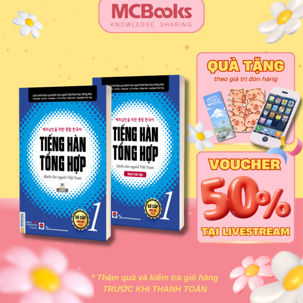 Ảnh Sách - Tiếng Hàn Tổng Hợp Sơ Cấp 1 Dành Cho Người Việt Nam - MCBooks 1