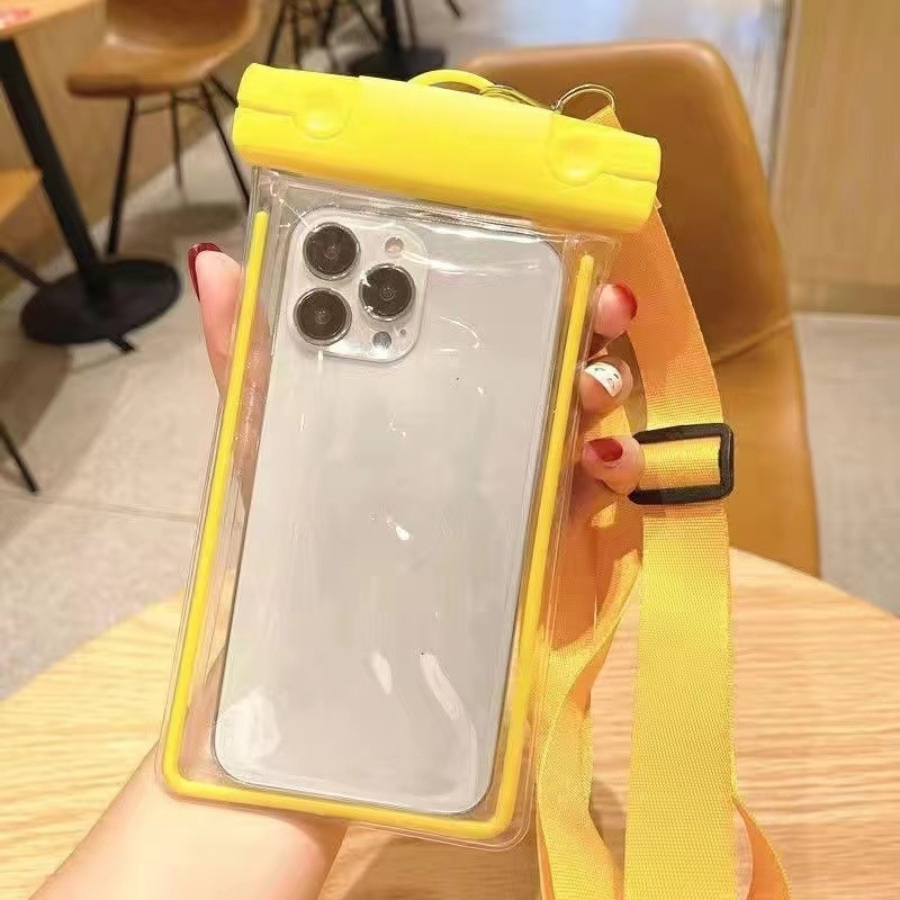 Product image Túi Chống Nước Điện Thoại, Túi Bảo Vệ Điện Thoại Trong Suốt Màu Dạ Quang Tiện Lợi Dùng Khi Đi Biển, Đi Bơi - Jerry Shop Túi Vàng Dạ Quang
