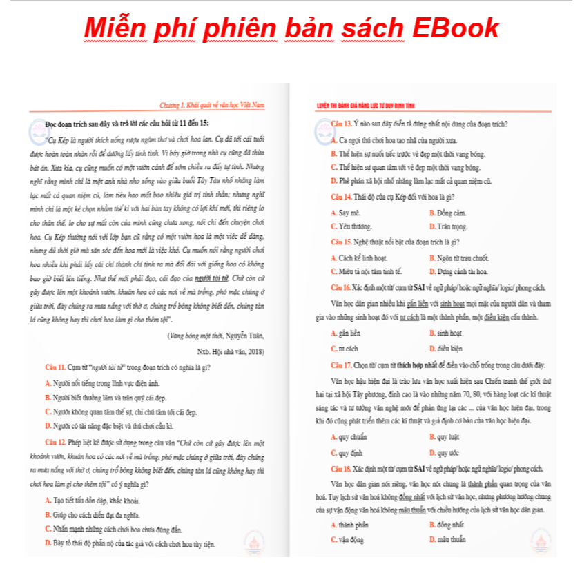 Ảnh Sách Luyện thi Đánh giá Năng lực Tư duy Định Tính ( phần kiến thức lớp 10-11 ) 3
