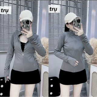 Áo Khoác Thun Lạnh Cố Trụ Form Ôm, Có 4 Túi Mặc Chống Nắng Khoác Gym Đều Đẹp
