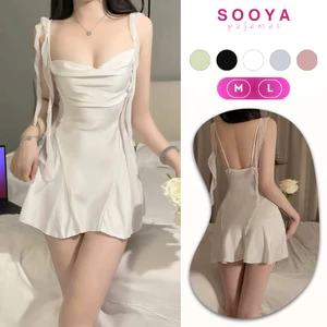Váy Ngủ 2 Dây Cánh Tiên Cổ Đổ, Dáng Xoè Sang Chảnh N008