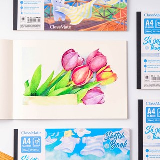 Vở Vẽ A4 20 Tờ CLASSMATE/ MONDEZ Định Lượng 100gsm, Vở Vẽ Mỹ Thuật Cho Học Sinh Vẽ Tranh Tô Màu