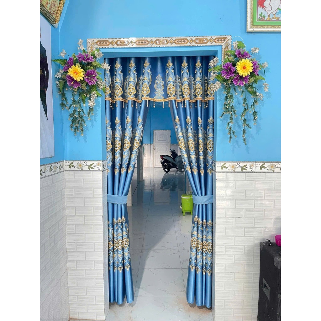 Trọn bộ rèm cửa buồng rèm 3D (Có thanh treo ) RÈM CỬA VIỆT HÀN