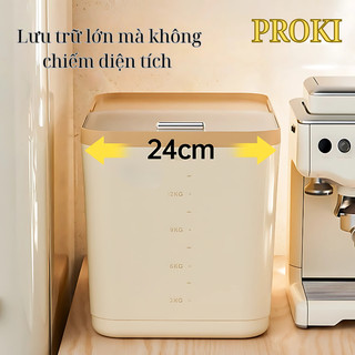 Thùng Đựng Gạo Thông Minh Chống Ẩm Côn Trùng Proki PKS 5kg - 10kg - 15kg Chất Liệu Nhựa Cao Cấp