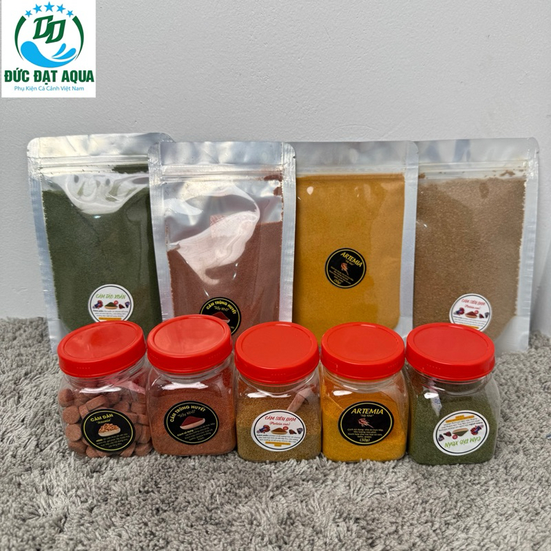 Cám cá ARTEMIA ,cam rán trùng huyết , siêu đạm , tảo xoắn sấy khô,  50-100g giàu dinh dưỡng- TOP 1thức ăn cho cá con 3