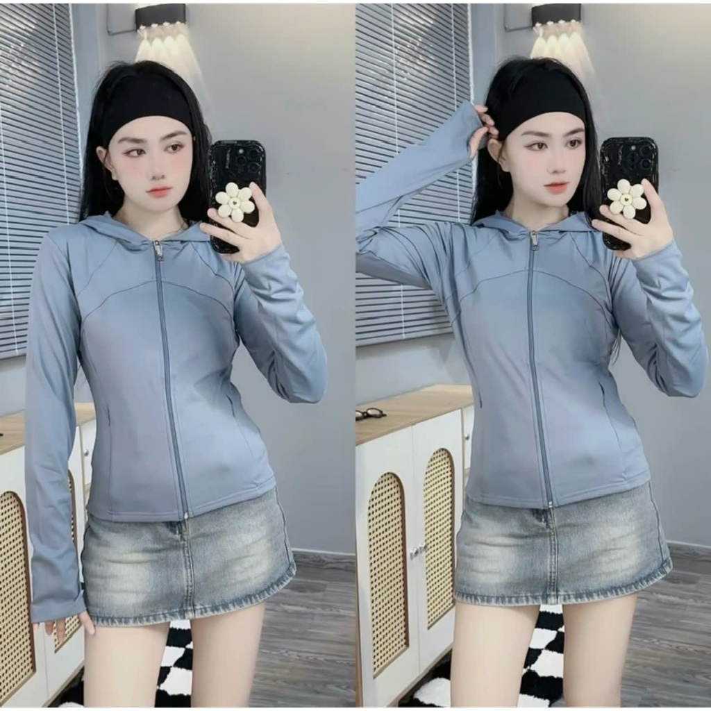 Áo Khoác Thun LẠNH GYM CÓ NÓN Dễ Mặc Co Giãn TỐT