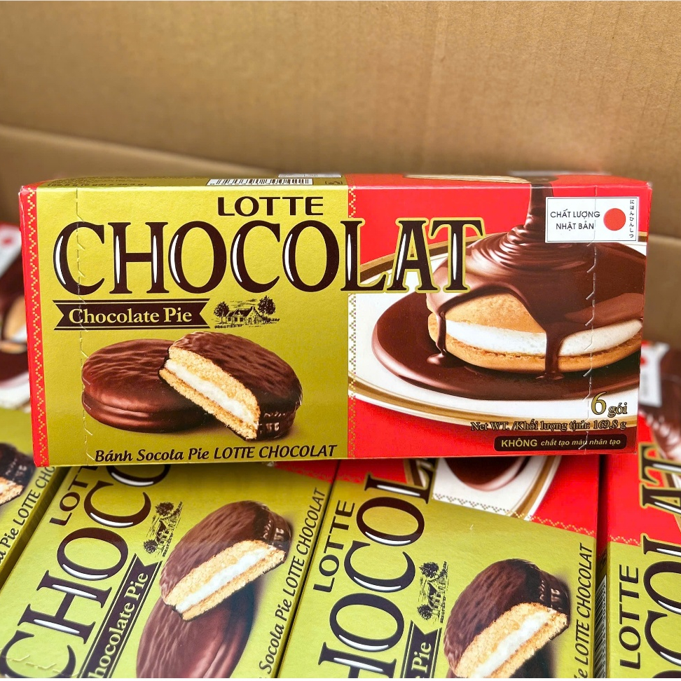 Bánh Lotte Chocolat Bouchee vị socola hộp 162g | Shopee Việt Nam