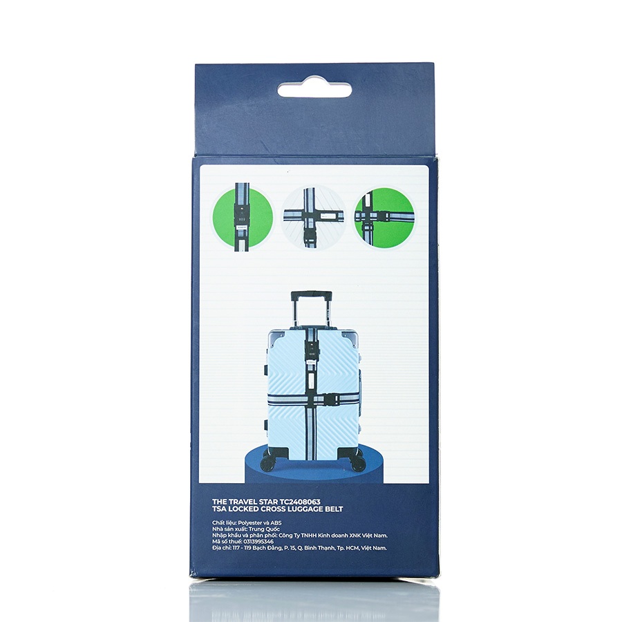 Ảnh Dây Đai Vali Có Khoá Số TSA Bảo Vệ Chống Trộm The Travel Star TC063 Bảo Vệ Hành Lý An Toàn 3